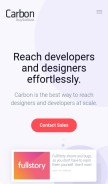 How carbonads.net looks like on a mobile device such as an iPhone.