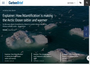 How carbonbrief.org looks like on a tablet such as an iPad.