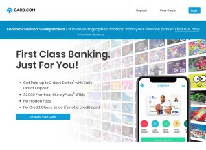 How card.com looks like on a tablet such as an iPad.
