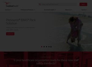 How cardinal.com looks like on a tablet such as an iPad.