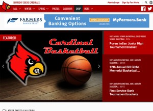 How cardinalstrong.com looks like on a tablet such as an iPad.