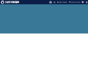 How cardkingdom.com looks like on a tablet such as an iPad.