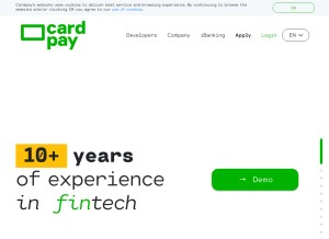 How cardpay.com looks like on a tablet such as an iPad.