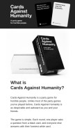 How cardsagainsthumanity.com looks like on a mobile device such as an iPhone.