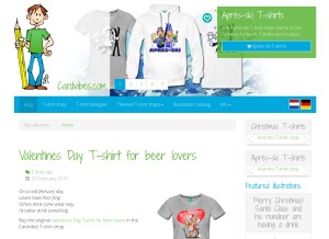 How cardvibes.com looks like on a tablet such as an iPad.