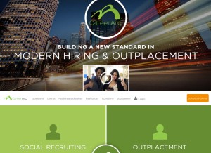 How careerarc.com looks like on a tablet such as an iPad.