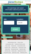 How careerboutique.com looks like on a mobile device such as an iPhone.