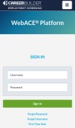 How careerbuilderscreening.com looks like on a mobile device such as an iPhone.