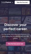 How careerexplorer.com looks like on a mobile device such as an iPhone.