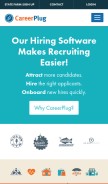 How careerplug.com looks like on a mobile device such as an iPhone.