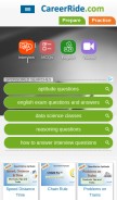 How careerride.com looks like on a mobile device such as an iPhone.