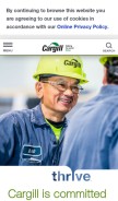 How cargill.com looks like on a mobile device such as an iPhone.