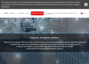 How cargoclix.com looks like on a tablet such as an iPad.