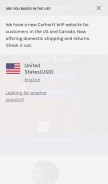 How carhartt-wip.com looks like on a mobile device such as an iPhone.