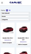 How carlistmalaysia.com looks like on a mobile device such as an iPhone.