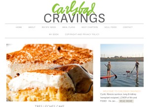 How carlsbadcravings.com looks like on a tablet such as an iPad.