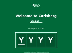 How carlsberg.com looks like on a tablet such as an iPad.