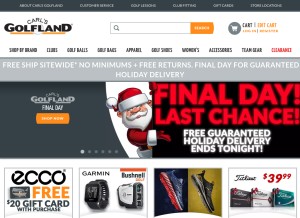 How carlsgolfland.com looks like on a tablet such as an iPad.