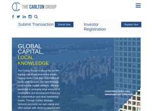 How carltongroup.com looks like on a tablet such as an iPad.