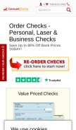 How carouselchecks.com looks like on a mobile device such as an iPhone.