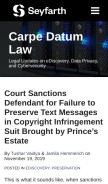 How carpedatumlaw.com looks like on a mobile device such as an iPhone.