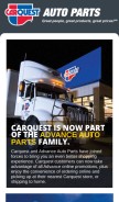 How carquest.com looks like on a mobile device such as an iPhone.