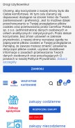 How carrefour.pl looks like on a mobile device such as an iPhone.