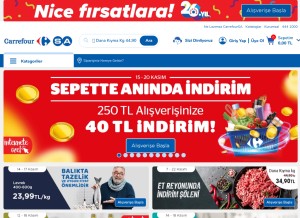 How carrefoursa.com looks like on a tablet such as an iPad.