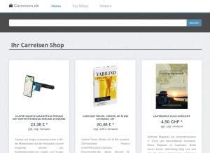 How carreisen.de looks like on a tablet such as an iPad.