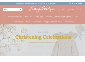 How carriageboutique.com looks like on a tablet such as an iPad.