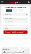 How carroya.com looks like on a mobile device such as an iPhone.