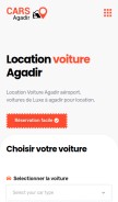 How cars-agadir.com looks like on a mobile device such as an iPhone.