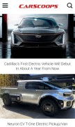 How carscoops.com looks like on a mobile device such as an iPhone.