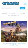 How cartoonson.net looks like on a mobile device such as an iPhone.