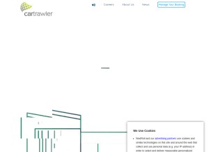 How cartrawler.com looks like on a tablet such as an iPad.
