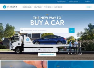 How carvana.com looks like on a tablet such as an iPad.