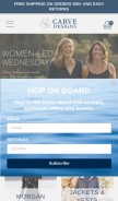 How carvedesigns.com looks like on a mobile device such as an iPhone.