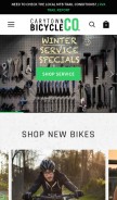 How carytownbikes.com looks like on a mobile device such as an iPhone.