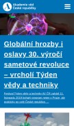 How cas.cz looks like on a mobile device such as an iPhone.