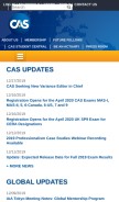 How casact.org looks like on a mobile device such as an iPhone.