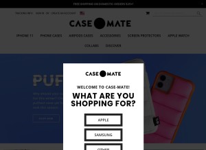 How case-mate.com looks like on a tablet such as an iPad.