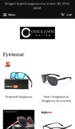 How casesandcoversonline.com looks like on a mobile device such as an iPhone.