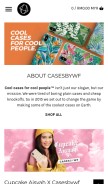 How casesbywf.com looks like on a mobile device such as an iPhone.