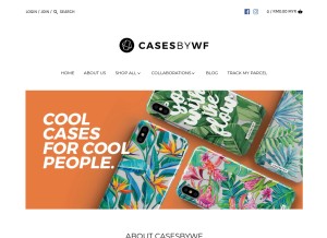 How casesbywf.com looks like on a tablet such as an iPad.