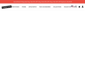 How casetify.com looks like on a tablet such as an iPad.