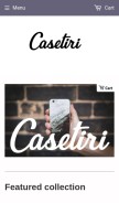 How casetiri.com looks like on a mobile device such as an iPhone.