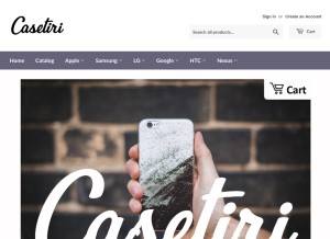 How casetiri.com looks like on a tablet such as an iPad.