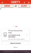 How caseys.com looks like on a mobile device such as an iPhone.