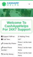 How cashapphelps.info looks like on a mobile device such as an iPhone.