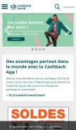 How cashbackworld.com looks like on a mobile device such as an iPhone.